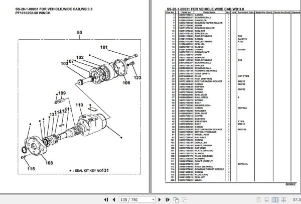 Tadano Crane SS 28 1 Parts Catalog 2