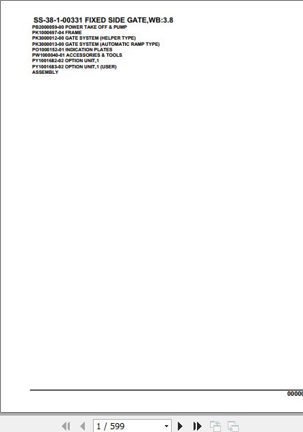 Tadano Crane SS 38 1 Parts Catalog 1