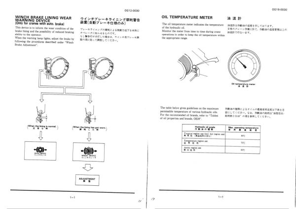 Tadano Crane TG 1000E 3 Operation Manual TG 1000E 31 O 01EJ 1998 EN JP 2