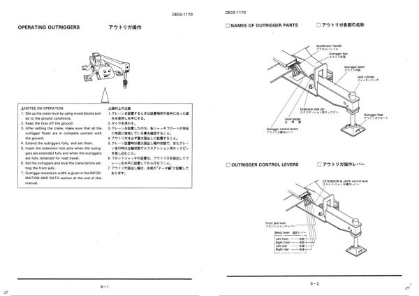Tadano Crane TG 1000E 3 Operation Manual TG 1000E 3 O 01 2000 EN JP 2