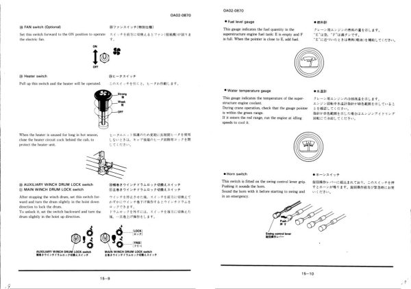 Tadano Crane TG 1200M 2 Operation Manual TG 1200M 2 O 01 2000 EN JP 2