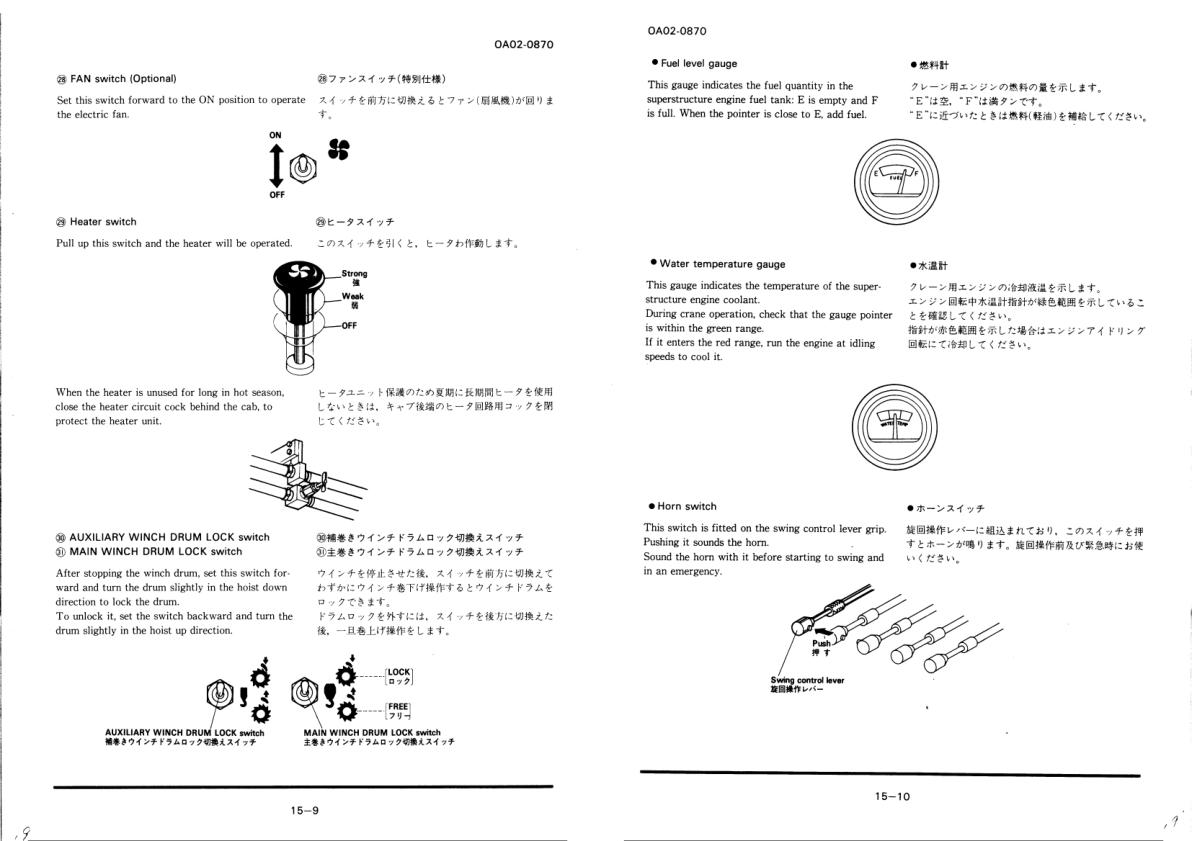 Tadano Crane TG 1200M 2 Operation Manual TG 1200M 2 O 01 2000 EN JP 2