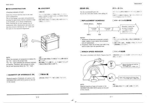 Tadano Crane TG 1200MG 1 Operation Manual TG 1200MG 1 O 01 2000 EN JP 2