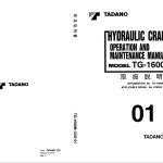 Tadano Crane TG 1600M 1 Operation Manual TG 1600M 12 O 01 2000 EN JP 1
