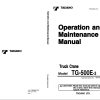 Tadano Crane TG 500E 3 Operation Manual TG 500E 3 O8 1EJ 2000 EN JP 1