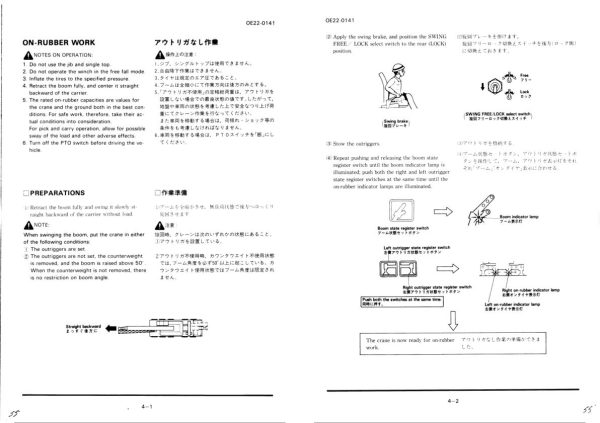 Tadano Crane TG 600M 4 Operation Manual TG 600M 4 O 01 2000 EN JP 2