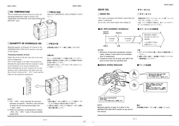 Tadano Crane TG 700EG 1 Operation Manual TG 700EG 11 O 01 2000 EN JP 2