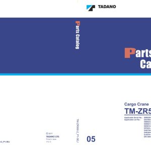 Tadano Crane TM ZR560 2 Parts Catalog GT 750EL 3 P1 2EJ 2017 EN JP 1