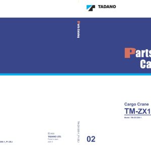 Tadano Crane TM ZX1200 1 Parts Catalog GR 160N 4 P1 2EJ 2022 EN JP 1