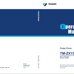 Tadano Crane TM ZX1500 1 Operation Manual TM ZX1500 1 OM1 31E 1