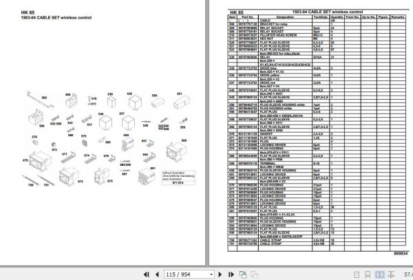 Tadano Faun Crane HK 65 2062101 2062299 Parts Catalog 2
