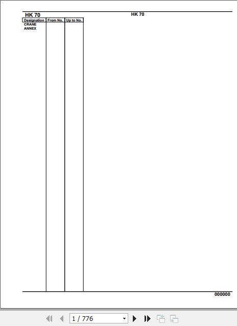 Tadano Faun Crane HK 70 Parts Catalog 1