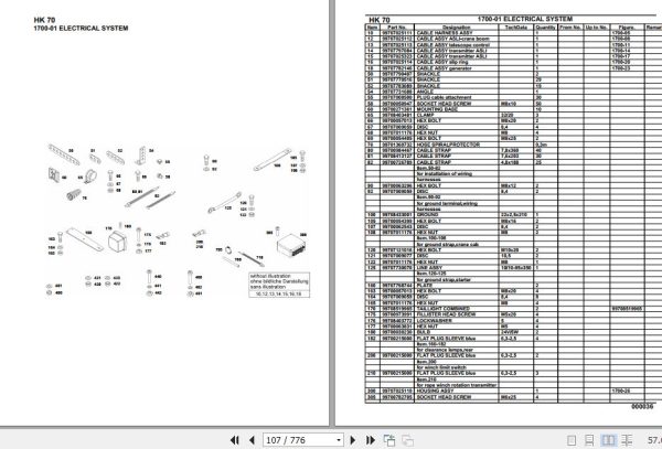 Tadano Faun Crane HK 70 Parts Catalog 2