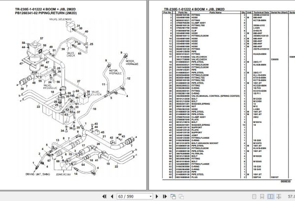 Tadano Hydraulic Crane TR 230E 1 01222 4 Boom Jib 2M2D Parts Catalog 2