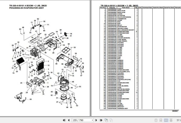 Tadano Hydraulic Crane TR 300 4 00101 4 Boom 2 Jib 2M2D Parts Catalog 2