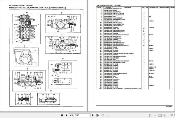 Tadano Hydraulic Wrecker OC 120N 1 00001 Upper Parts Catalog 2