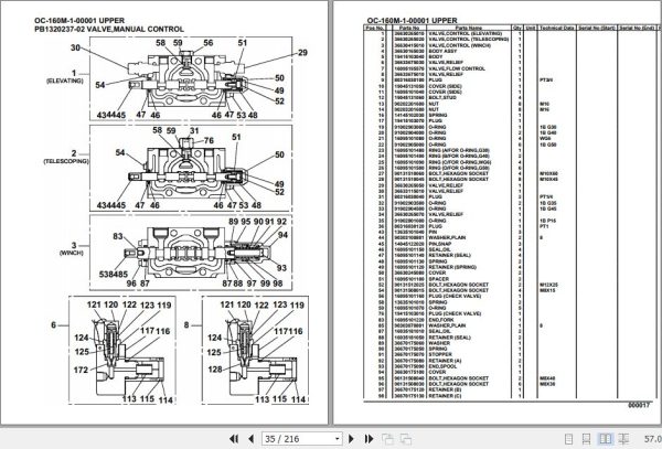 Tadano Hydraulic Wrecker OC 160M 1 00001 Upper Parts Catalog 2