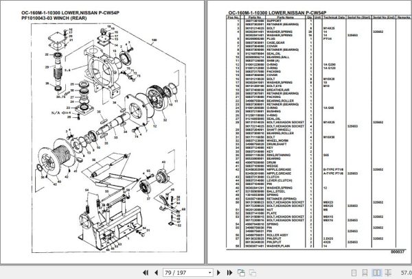 Tadano Hydraulic Wrecker OC 160M 1 10300 Lower Nissan P CW54P Parts Catalog 2