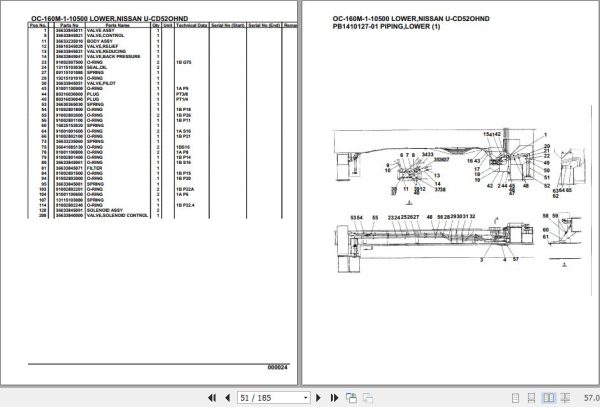Tadano Hydraulic Wrecker OC 160M 1 10500 Lower Nissan U CD52OHND Parts Catalog 2