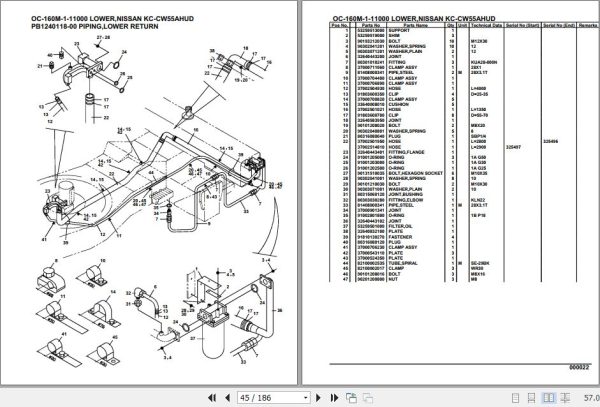 Tadano Hydraulic Wrecker OC 160M 1 11000 Lower Nissan KC CW55AHUD Parts Catalog 2