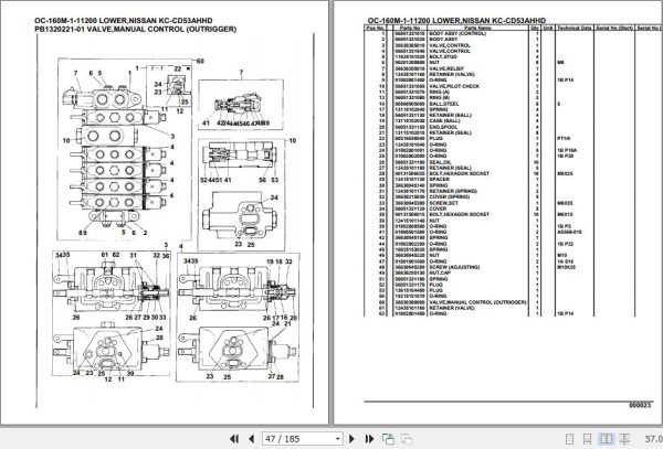 Tadano Hydraulic Wrecker OC 160M 1 11200 Lower Nissan KC CD53AHHD Parts Catalog 2