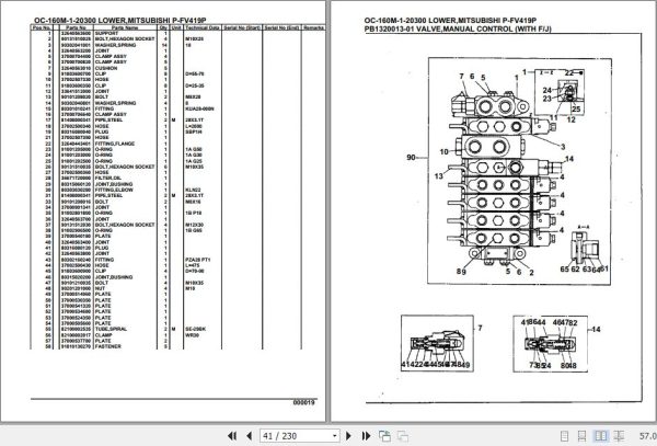 Tadano Hydraulic Wrecker OC 160M 1 20300 Lower MitsubishiI P FV419P Parts Catalog 2