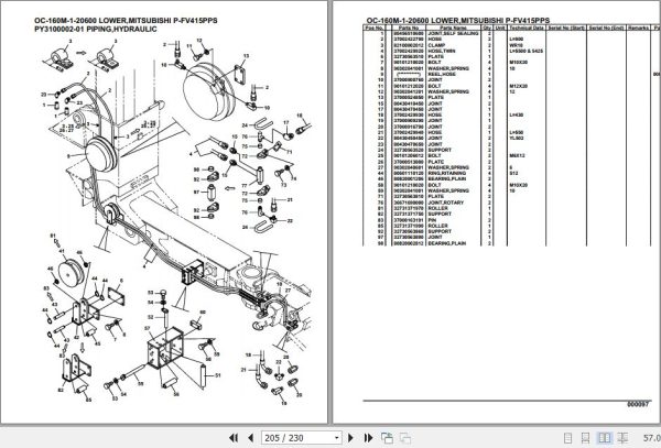 Tadano Hydraulic Wrecker OC 160M 1 20600 Lower MitsubishiI P FV415PPS Parts Catalog 2