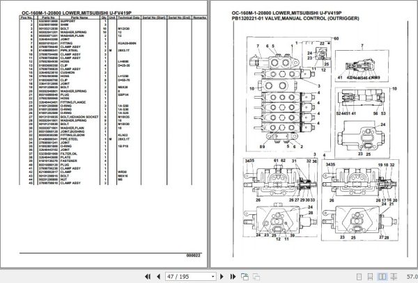 Tadano Hydraulic Wrecker OC 160M 1 20800 Lower MitsubishiI U FV419P Parts Catalog 2