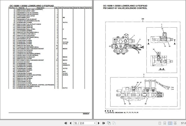 Tadano Hydraulic Wrecker OC 160M 1 30500 Lower Hino U FS3FKAD Parts Catalog 2