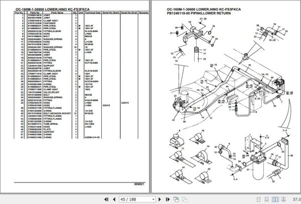 Tadano Hydraulic Wrecker OC 160M 1 30600 Lower Hino KC FS3FKCA Parts Catalog 2