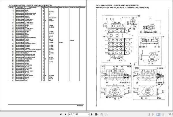 Tadano Hydraulic Wrecker OC 160M 1 30700 Lower Hino KC FR1FKCD Parts Catalog 2