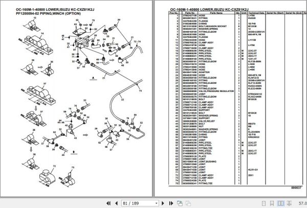 Tadano Hydraulic Wrecker OC 160M 1 40800 Lower Isuzu KC CXZ81K2J Parts Catalog 2