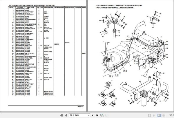 Tadano Hydraulic Wrecker OC 160M 2 20300 Lower MitsubishiI P FV419P Parts Catalog 2