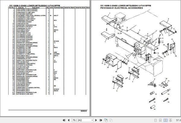 Tadano Hydraulic Wrecker OC 160M 2 20400 Lower MitsubishiI U FV419PPM Parts Catalog 2