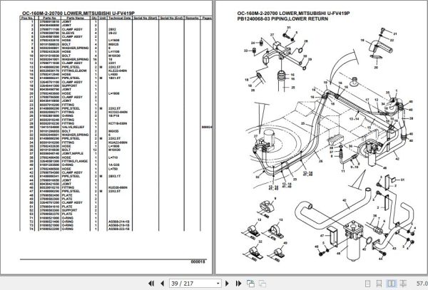 Tadano Hydraulic Wrecker OC 160M 2 20700 Lower MitsubishiI U FV419P Parts Catalog 2