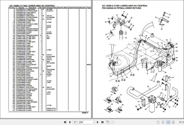 Tadano Hydraulic Wrecker OC 160M 2 31300 Lower Hino KC FS4FRDA Parts Catalog 2