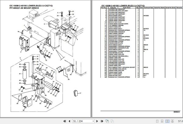 Tadano Hydraulic Wrecker OC 160M 2 40100 Lower Isuzu U CXZ71Q Parts Catalog 2