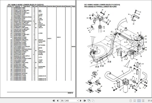 Tadano Hydraulic Wrecker OC 160M 2 40200 Lower Isuzu P CXZ21Q Parts Catalog 2