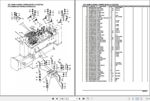 Tadano Hydraulic Wrecker OC 160M 2 40500 Lower Isuzu U CXZ72Q Parts Catalog 2