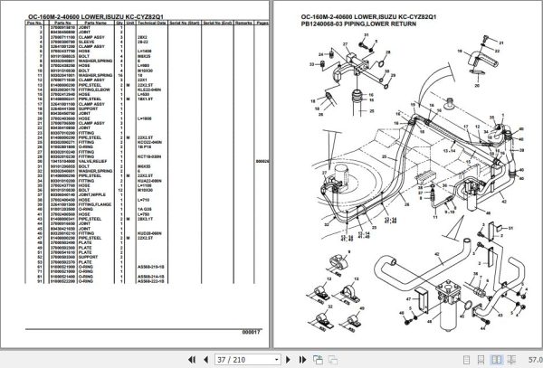 Tadano Hydraulic Wrecker OC 160M 2 40600 Lower Isuzu KC CYZ82Q1 Parts Catalog 2