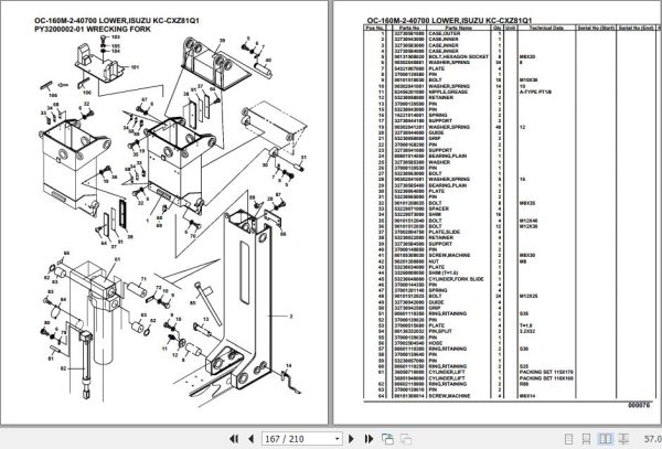 Tadano Hydraulic Wrecker OC 160M 2 40700 Lower Isuzu KC CXZ81Q1 Parts Catalog 2