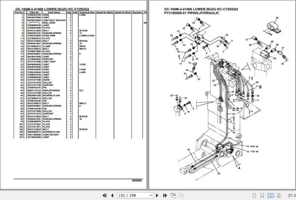 Tadano Hydraulic Wrecker OC 160M 2 41000 Lower Isuzu KC CYZ82Q2 Parts Catalog 2