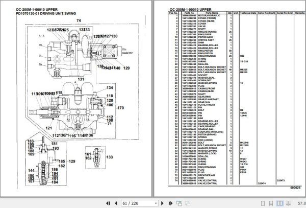 Tadano Hydraulic Wrecker OC 200M 1 00010 Upper Parts Catalog 2