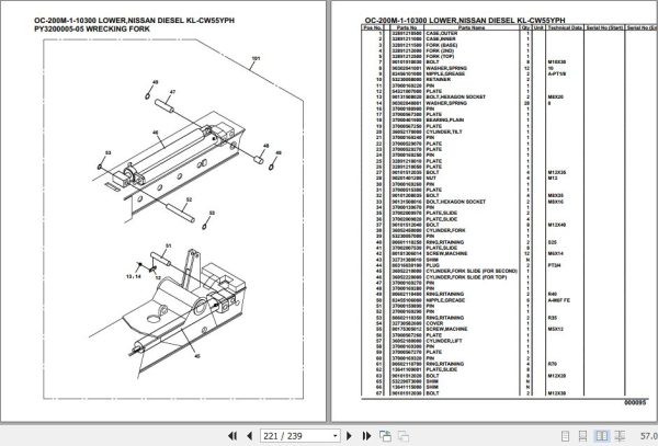 Tadano Hydraulic Wrecker OC 200M 1 10300 Lower Nissan Diesel KL CW55YPH Parts Catalog 2