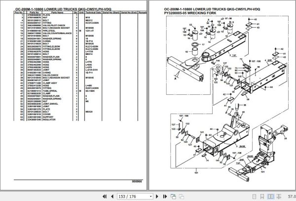 Tadano Hydraulic Wrecker OC 200M 1 10800 Lower Ud Trucks QKG CW5YLPH VDQ Parts Catalog 2