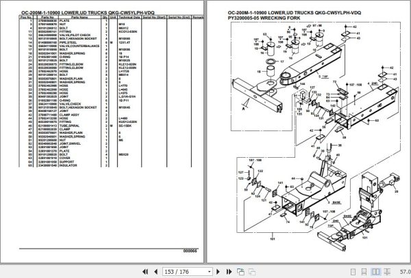 Tadano Hydraulic Wrecker OC 200M 1 10900 Lower Ud Trucks QKG CW5YLPH VDQ Parts Catalog 2