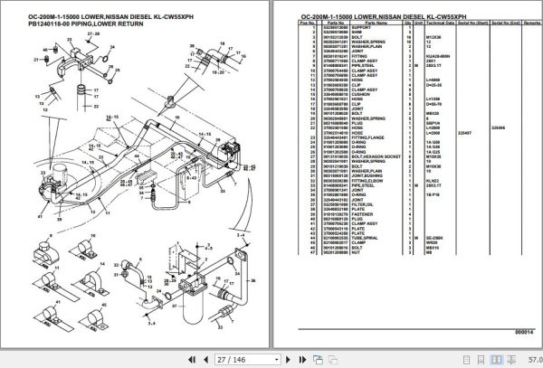 Tadano Hydraulic Wrecker OC 200M 1 15000 Lower Nissan Diesel KL CW55XPH Parts Catalog 2