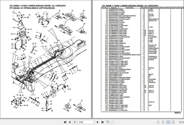 Tadano Hydraulic Wrecker OC 200M 1 15300 Lower Nissan Diesel KL CW55APH Parts Catalog 2