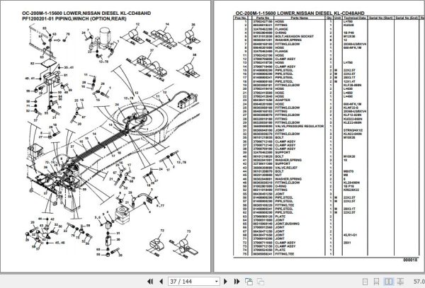 Tadano Hydraulic Wrecker OC 200M 1 15600 Lower Nissan Diesel KL CD48AHD Parts Catalog 2