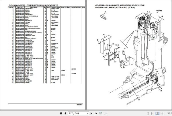 Tadano Hydraulic Wrecker OC 200M 1 20500 Lower MitsubishiI KC FV512PYP Parts Catalog 2